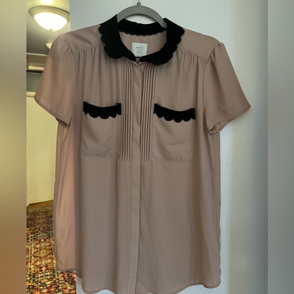 HD in Paris scallop detail shirt
